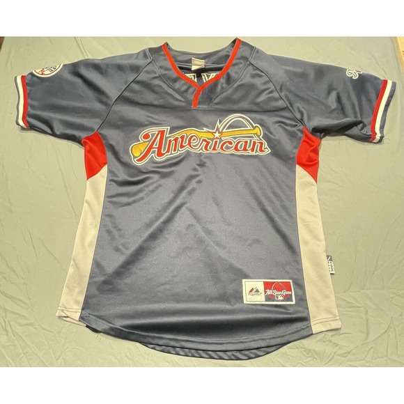 NY Yankees Mark Teixeira 2009 pullover A.L. All-Star Game‎ Majestic jersey - XL